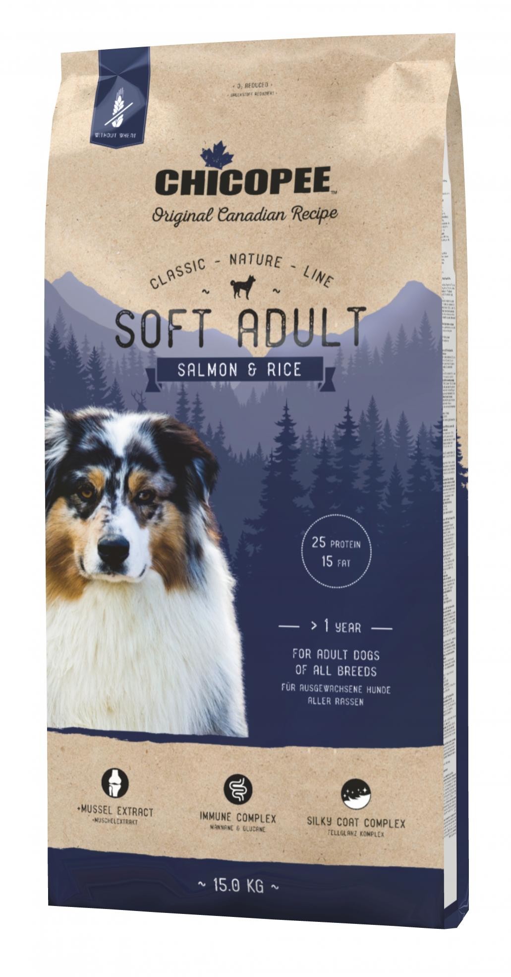 Chicopee Classic Nature Soft Adult Salmon & Rice łosoś 15 kg