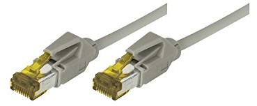 Connect 2 m Full Copper RJ45 S/FTP, Cat 6 A, LSOH Patch kabel, tulejka zabezpieczenie przed zagięciem, szary, AM850030E