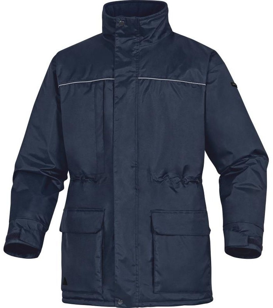 Delta-Plus HELSINKI2 - kurtka z poliestru powlekanego PVC - ochrona przed zimnem -20°C, 4 kieszenie, podszewka pikowana, odblaski - 2 kolory - S-3XL.