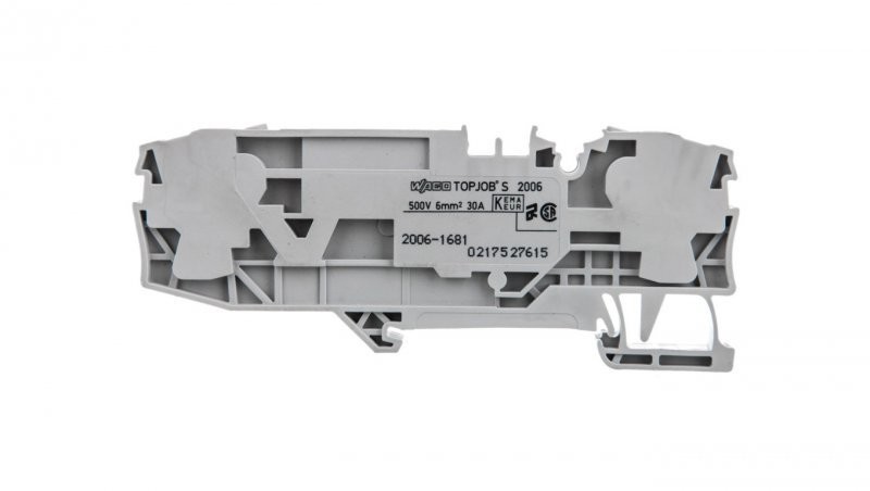 Wago Złączka 2-przewodowa 6mm2 bezpiecznikowa szara 2006-1681 TOPJOBS 2006-1681