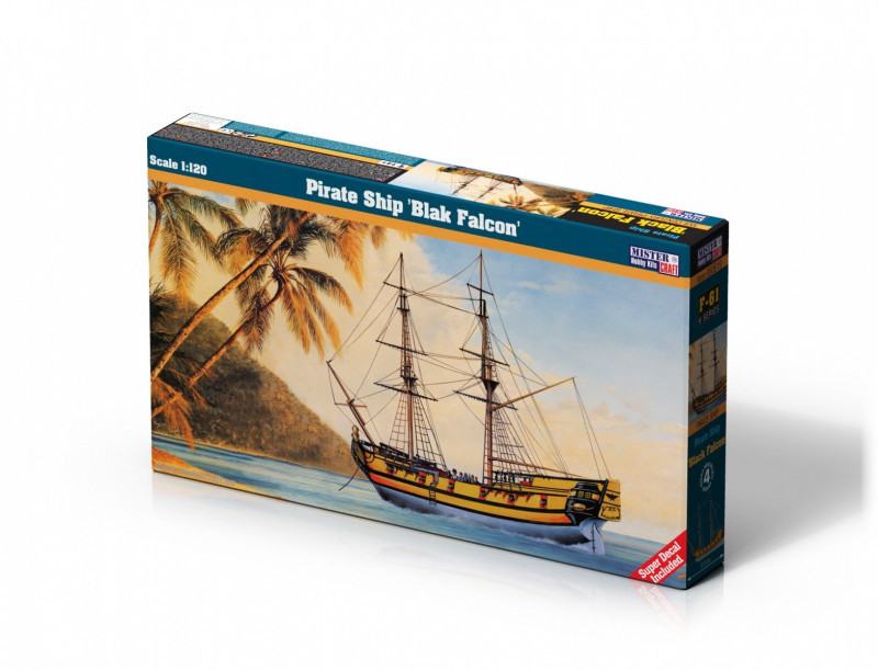 OLYMP AIRCRAFT olymp aircraft Model statku do sklejania Pirate Ship "Blak Falcon" 1:120 F-61