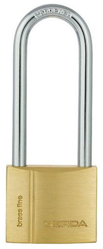 Gerda Kłódka Długi Pałąk KMZ4030A Mosiężna S40H66