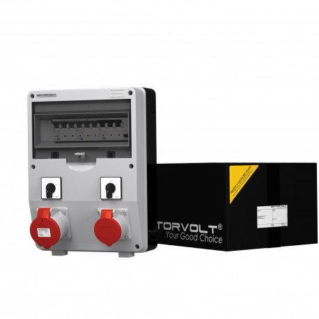 Doktorvolt Rozdzielnica TD-S/FI 32A 16A 2xŁącznik krzywkowy L-O-P 6053 DV-6053-D