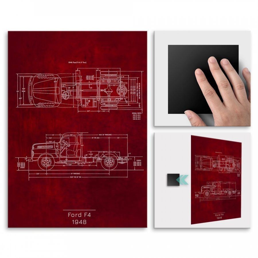 Pix4home Plakat metalowy Ford F4 Projekt Scarlet M POS-M-02853