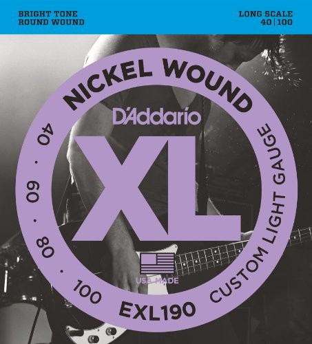 D'Addario komplet strun Niklowo do basów EXL190