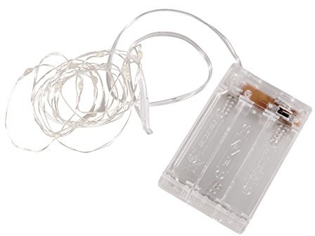 RAYHER HOBBY Rayher 69169159 Mini łańcuch świetlny LED m. drut/Timer, 220 cm, 20 diod LED, na baterie, jasnożółty 69169159