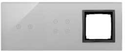 KONTAKT-SIMON Simon Touch ramki Panel dotykowy S54 Touch, 3 moduły, 2 pola dotykowe poziome + 4 pola dotykowe + 1 otwór na osprzęt S54, burzow DSTR3240/72