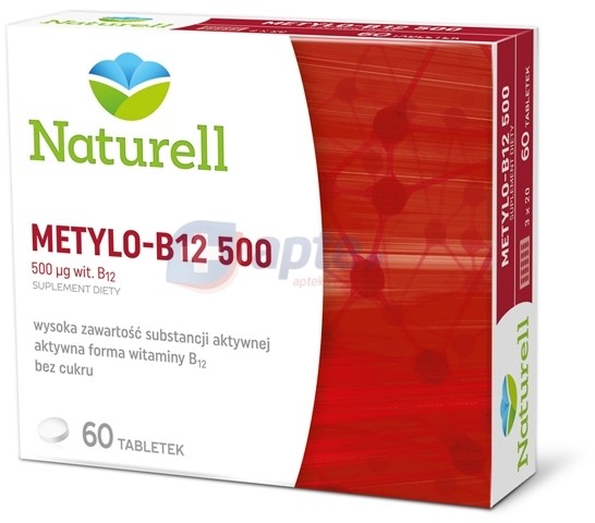 USP Zdrowie Naturell Metylo-B12 500 Witamina B12 500mcg x60 tabletek