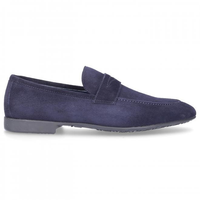 Moreschi Moreschi Penny Loafer 042173 zamsz niebieskie