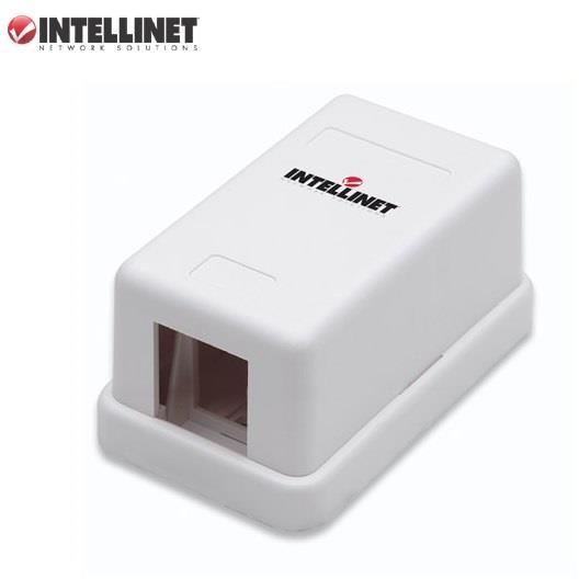 Intellinet Obudowa gniazda natynkowa Keystone 1 port biała 162739