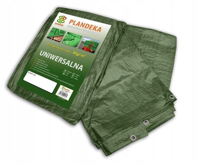 Bradas Plandeka Wzmocniona Zielona 90g 3 x 3m