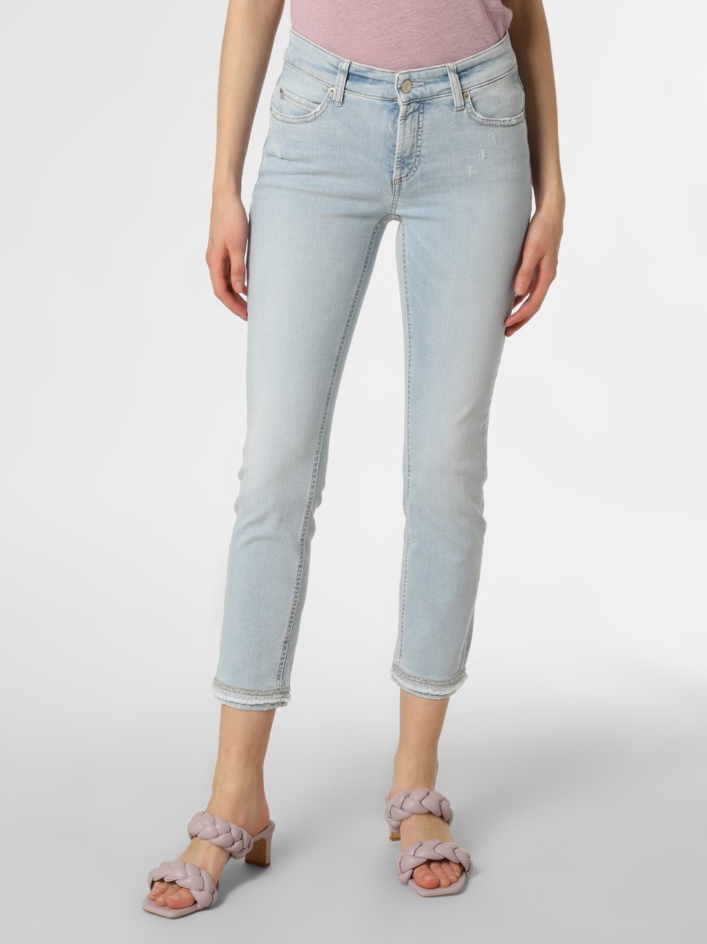 Cambio Cambio - Jeansy damskie  Paris cropped, niebieski