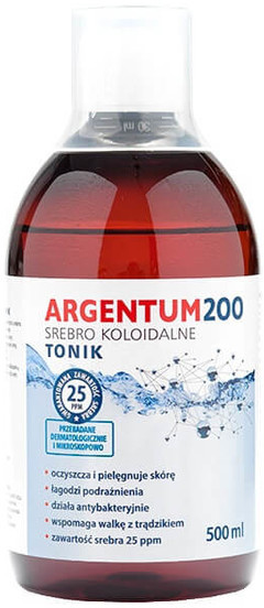 Aura Aura Argentum 200 Tonik Do Twarzy 25ppm Srebro Koloidalne 500ml