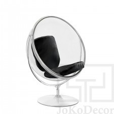 King Home Fotel BUBBLE STAND 2 poduszka czarna - akryl, chrom, ekoskóra JH-200-2.BLACKPUW [11910013]