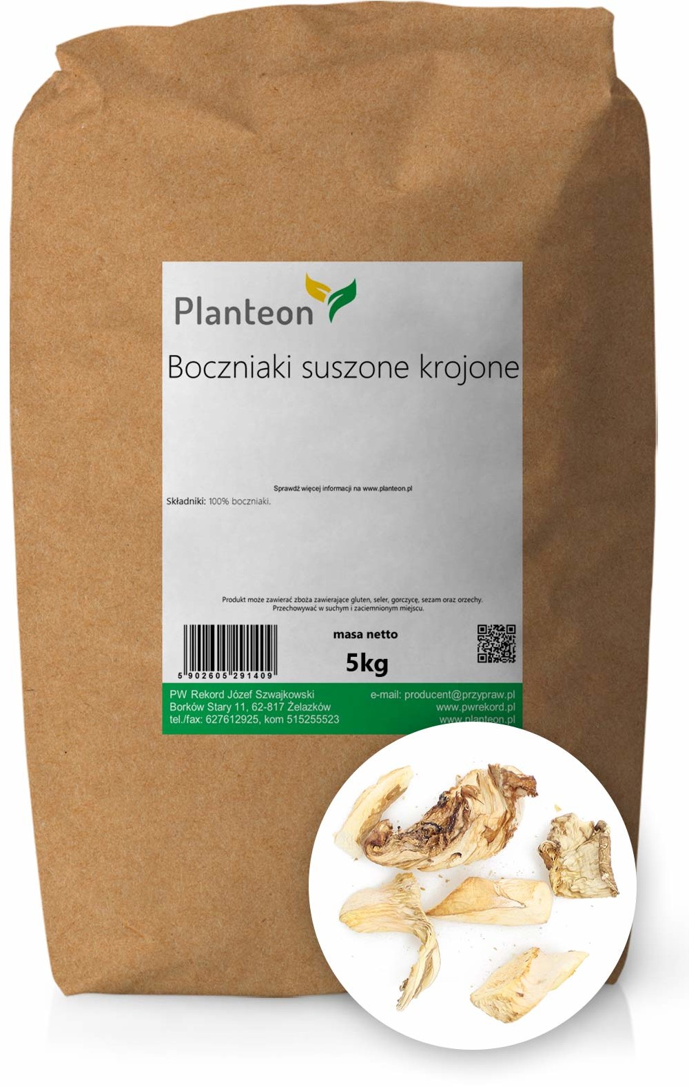 Planteon Boczniaki suszone krojone 5kg 2-0701-01-6