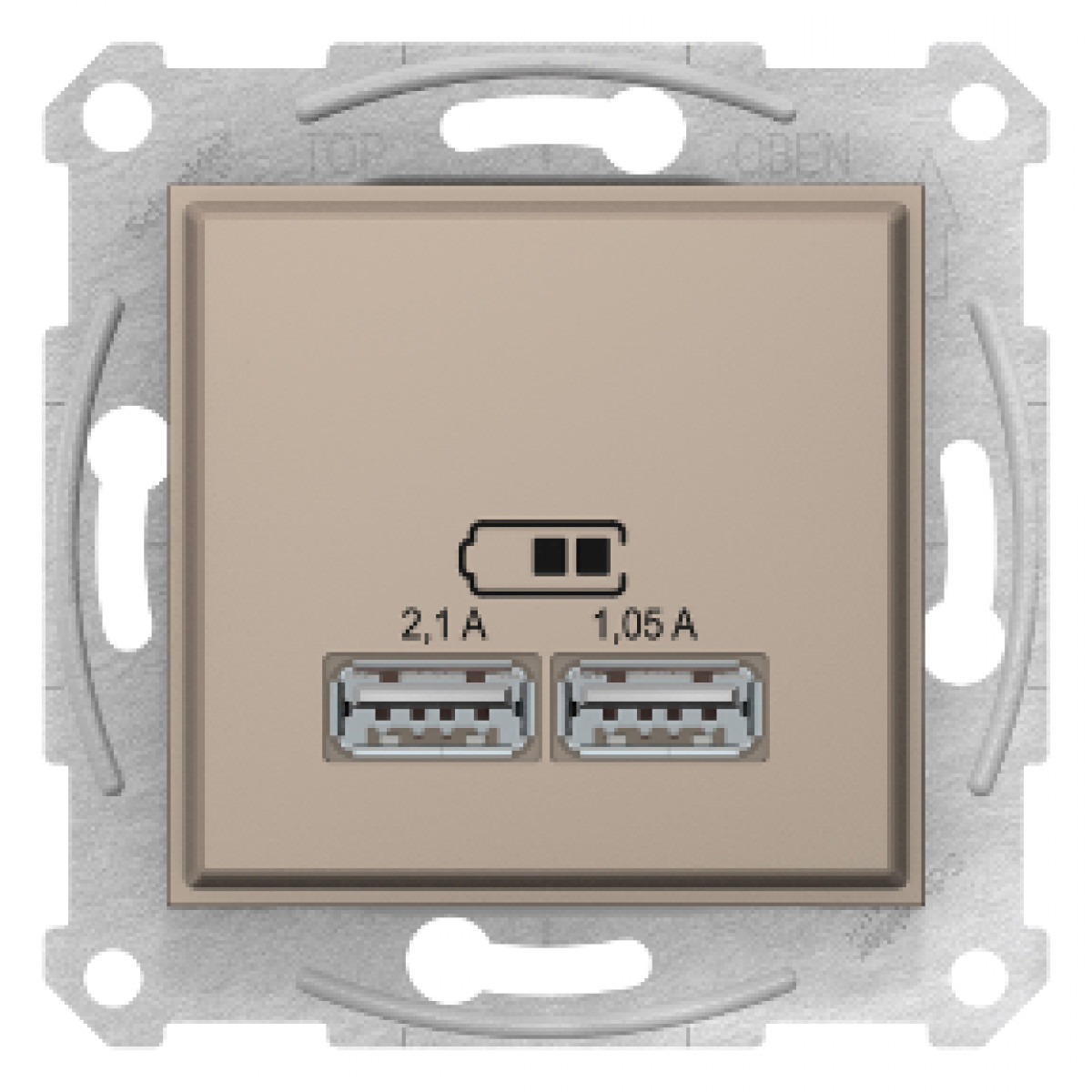 Schneider Ładowarka USB Sedna SDN2710268 satyna SDN2710268