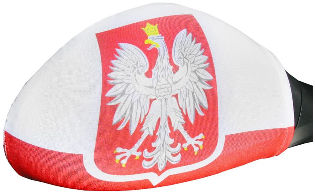 GO Flagi Polski z godłem na lusterko - 2 szt. TP7356