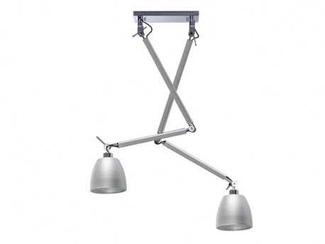 Azzardo Lampa wisząca ZYTA ALU 2 S by MD2300-2S ALU/ALU