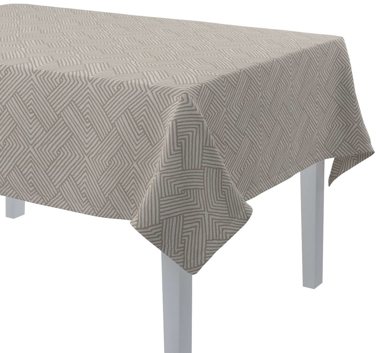 Dekoria Obrus prostokątny beżowo-kremowe geometryczne wzory 130 × 130 cm Sunny 420-143-44