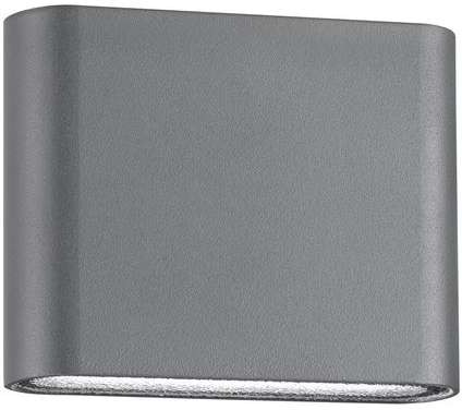 Lucide Elewacyjna LAMPA ścienna SOHO 740401 prostokątna OPRAWA tarasowa LED 6W zewnętrzna outdoor IP54 ciemnoszara 740401