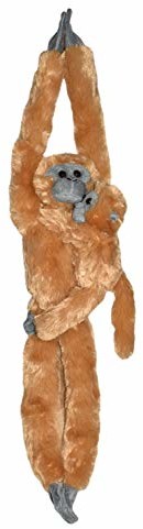 Wild Republic Europa 51 cm wisząca małpa zwyczajna langur mama z pluszowym niemowlęciem 14479