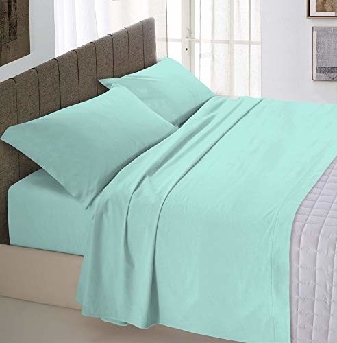 Max color Italian Bed Linen Max Color zestaw pościeli, kolor zielony wodny, podwójny CL-MX-Verde acqua-2P
