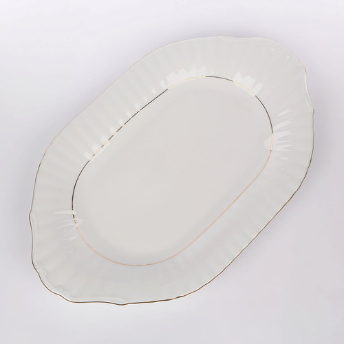 Altom IWONA 014 ZŁOTY PASEK PÓŁMISEK OWALNY 39CM 5903353177656