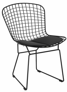 D2.Design DESIGN Krzesło Harry czarne / czarna poduszka