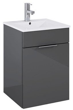 Elita Szafka z umywalką Qubo antracyt 40,5 x 58 cm