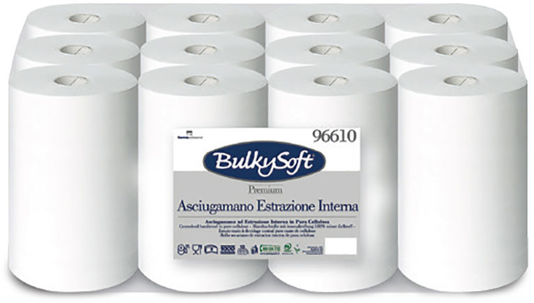 BulkySoft PREMIUM RĘCZNIK W ROLI 2w, 60 m. 12szt. w zgrzewce, 100% celuloza, p