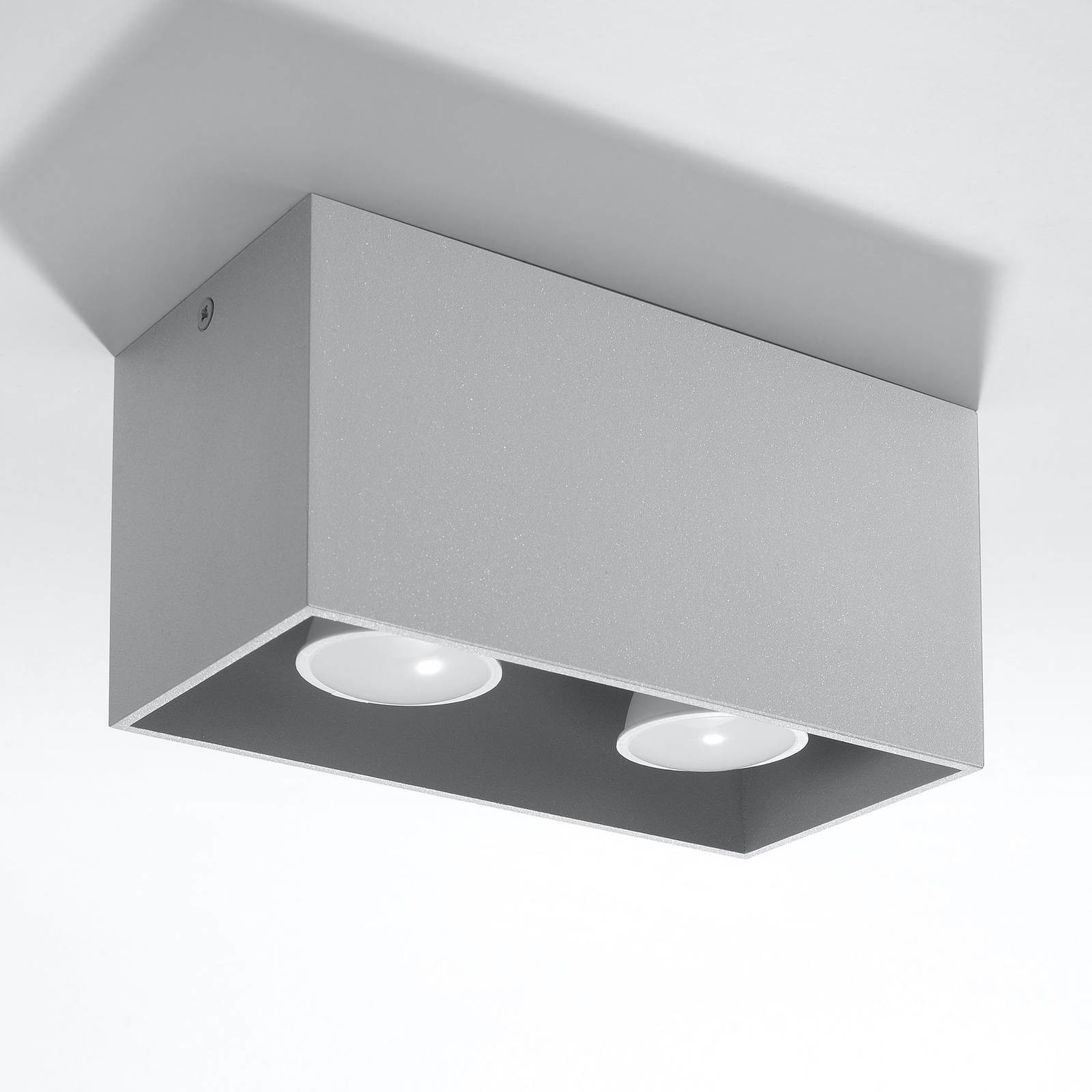 EULUNA Lampa sufitowa Ara Maxi z aluminium 2-pkt. szara