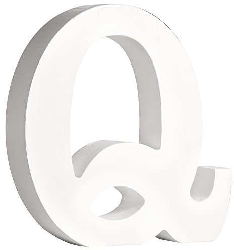 RAYHER HOBBY Rayher 62668000 płyta MDF litera Q, biała, 11 cm, grubość 2 cm 62-668-000