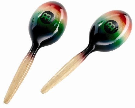 Meinl Percussion meinl Percussion mwm1mc Wood Maracas, długość 25,5 cm (Traditional), Multi Color MWM1MC