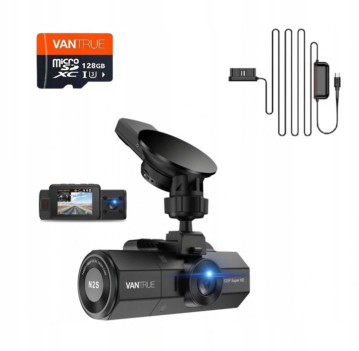 Vantrue N2S (przód + wnętrze) +OBD2