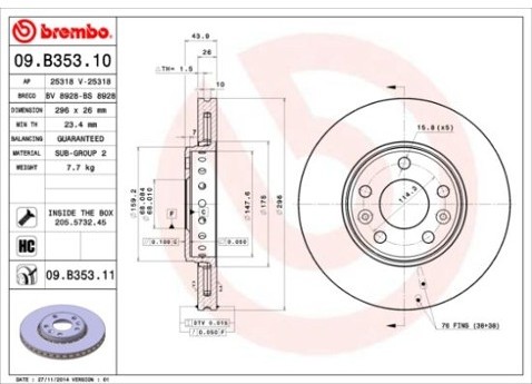 BREMBO 09.B353.10