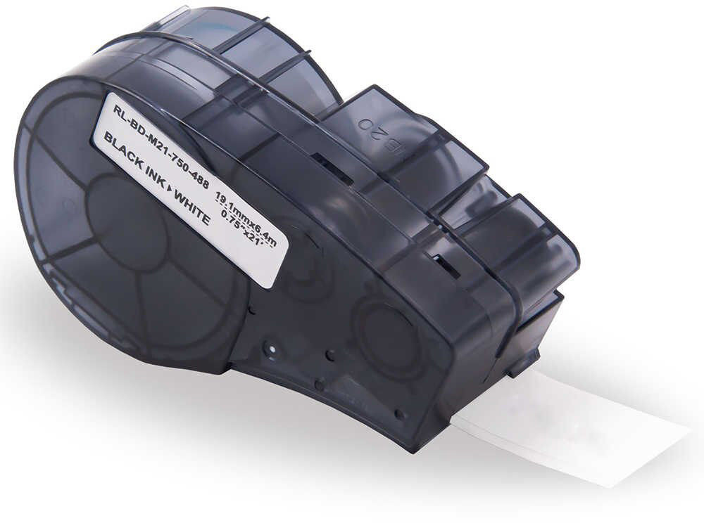 Brady Brady M21-500-488 / 110935, polyester, 12.70 mm x 6.40 m, czarny druk / biały podkład, taśma zamiennik