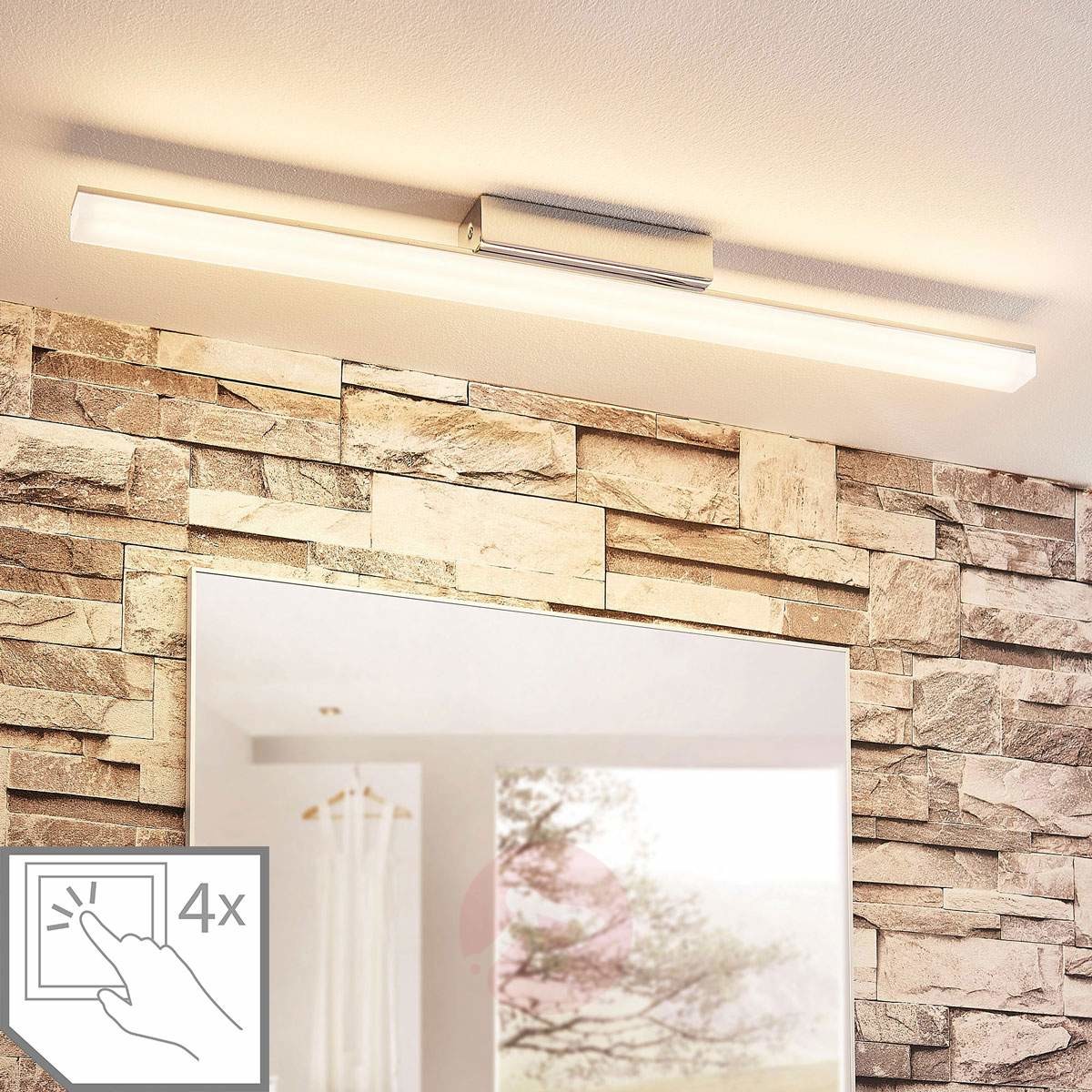 Łazienkowa lampa sufitowa Levke z LED, IP44