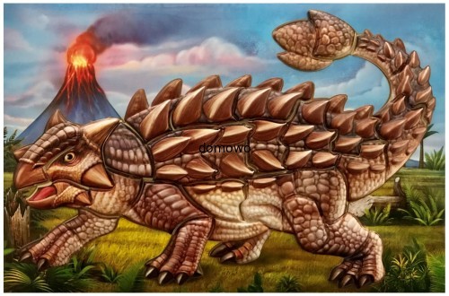 SAMOPRZYLEPNE PUZZLE DO SKŁADANIA DINOZAUR 3