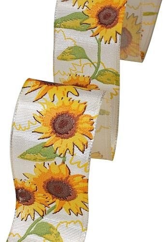 Pattberg 20 meter taśma na stół Sunflowers Biały 634020-104
