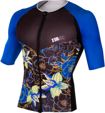 ZEROD koszulka triathlonowa RACER TT SINGLET KONA czarno-niebieska
