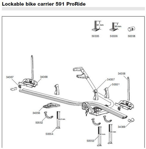 Thule Schemat Proride 591 TH/591 Schemat