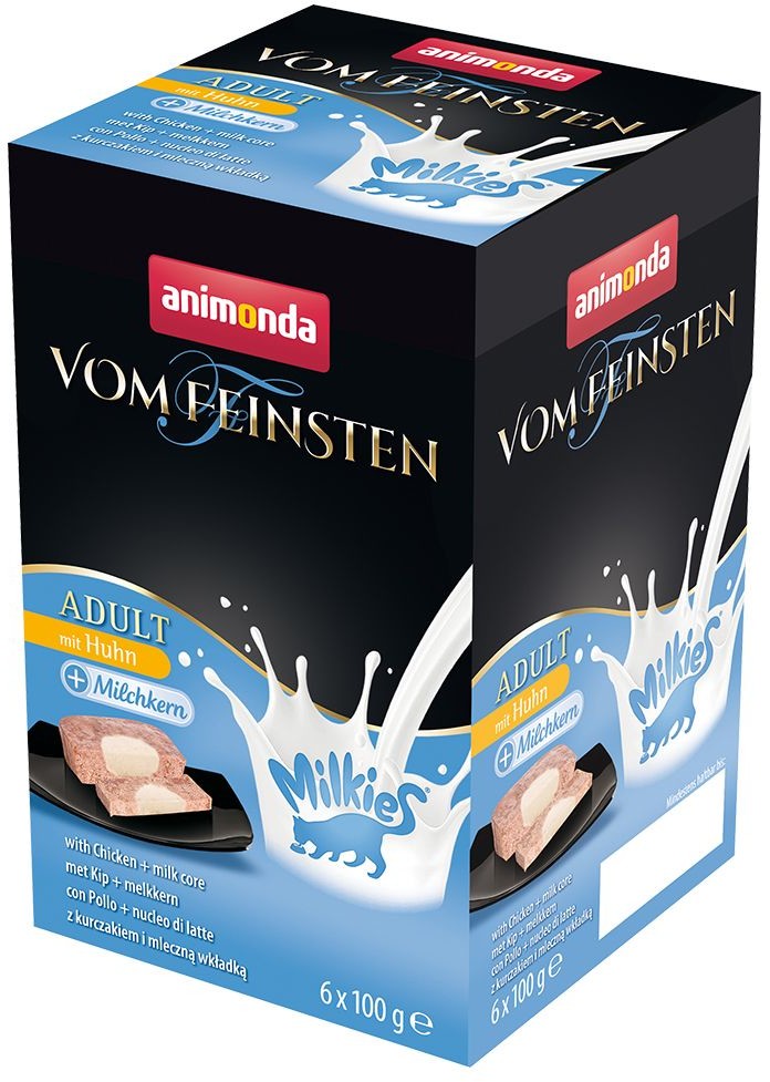 Animonda Vom Feinsten Vom Feinsten Adult Milkies, 36 x 100 g - Z kurczakiem i nadzieniem mlecznym