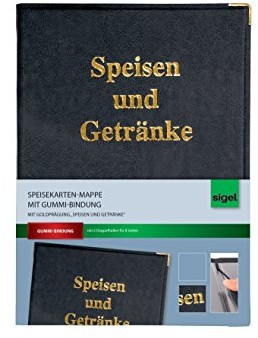 Sigel kart potraw-binder z złoty-tłoczeniem i guma-wiązanie, czarny SM101