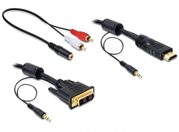 Delock Kabel HDMI - DVI-D / audio 3.5 mm, 5 m