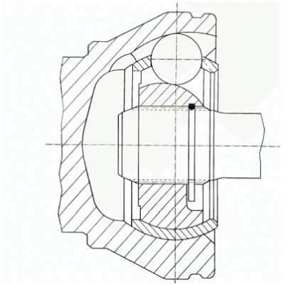 GKN Zestaw przegubu półosi napędowej wewnętrznej GKN 304841