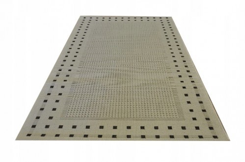 DYWAN SZNURKOWY ESSENZA 80x150cm KRATKA BIAŁY