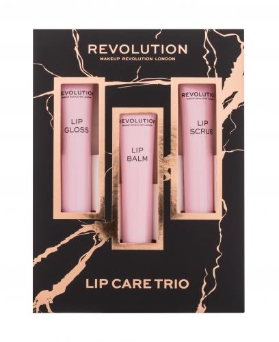 Makeup Revolution London London Lip Care Trio zestaw Balsam do ust 8 ml + balsam do ust 8 ml + peeling do ust 8 ml