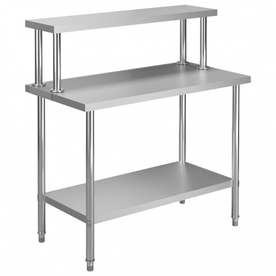 Vida Kuchenny stół roboczy z półką 120x60x120 cm stal nierdzewna V-3054468