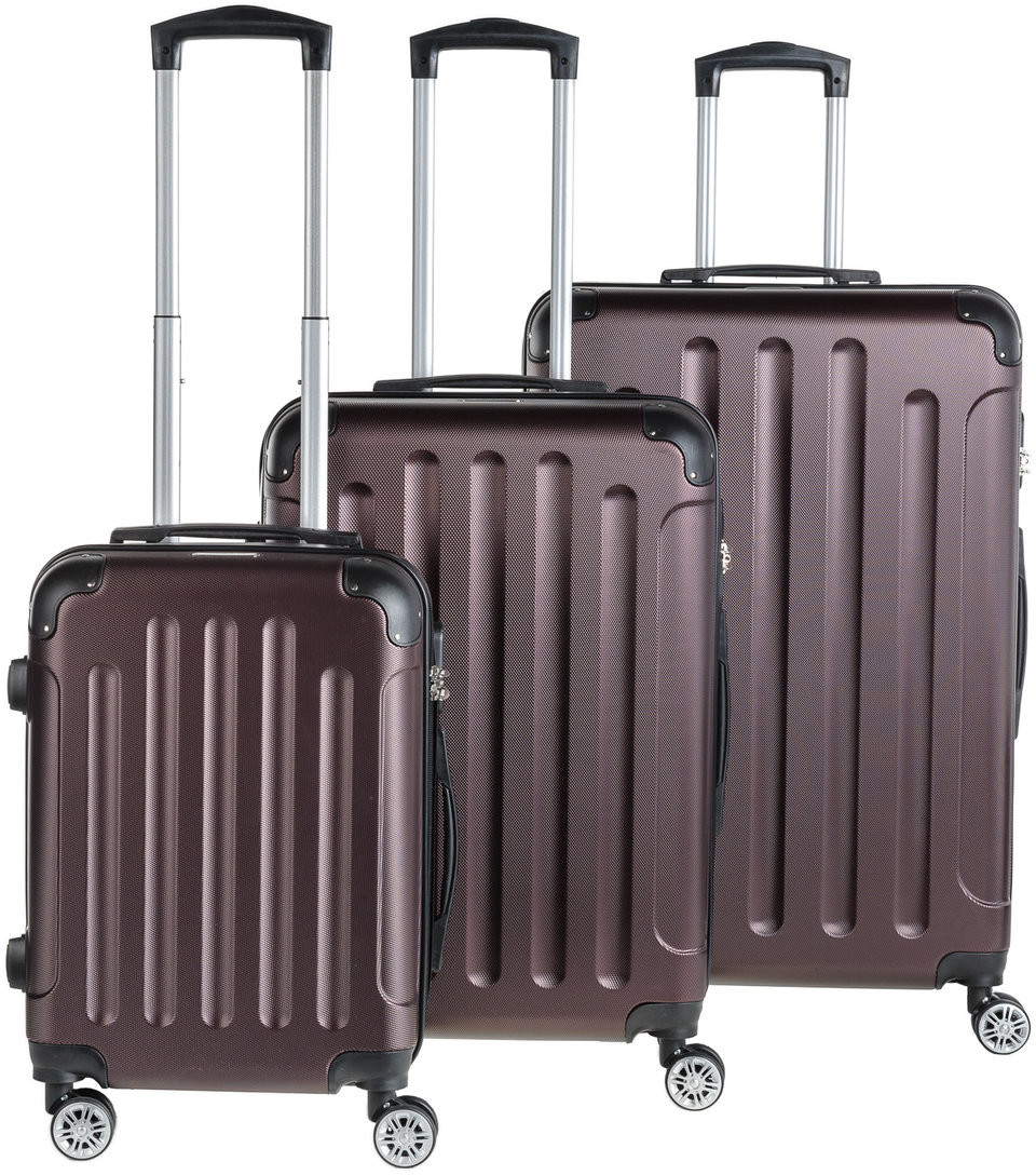 Bagia Bagia, Komplet walizek, Berlin D, brązowy 3szt. 102l, 64l, 32l