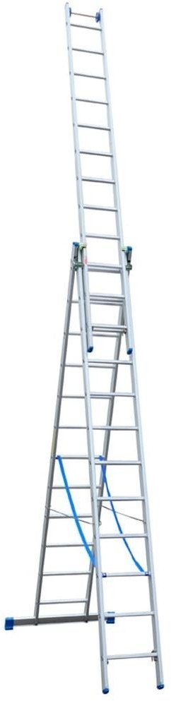 Drabex 996 99674940 Drabina 3-elementowa anodowana 3x15 wysokość robocza 12,50m) 74940-uniw